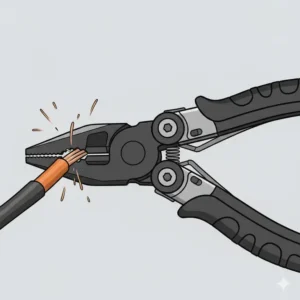 Side-by-side size comparison between full-sized heavy-duty pliers and compact edc pliers for everyday carry.