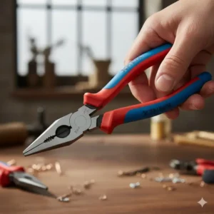 Ergonomic multi-component handles found on the best knipex pliers for hand comfort.