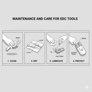 Step-by-step maintenance guide for cleaning and sharpening your collection of edc pocket tools.