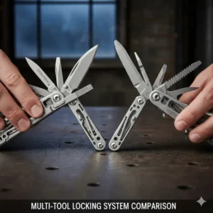 Comparing the safety locking mechanisms and stability of the gerber truss vs leatherman components.