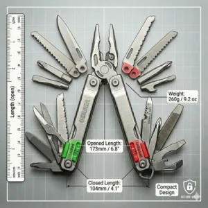 Industrial application showing the heavy-duty pliers of the gerber diesel multi tool cutting through wire.
