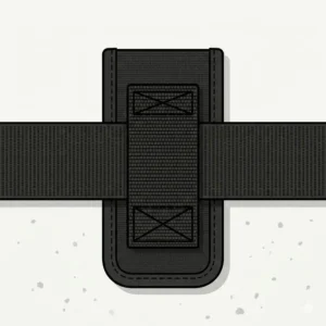Illustration showing the reinforced rear belt loop of a gerber multitool pouch.