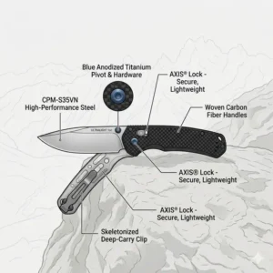Illustration 3: A visual comparison between a folding ultralight knife and a fixed blade version for outdoor enthusiasts.